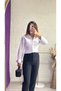 Düz Beyaz Renk Basic Poplin Gömlek - 2