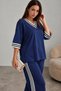 Striped Set Oşho 100% Modal Fabric Striped Soft-Textured M-6XL - 4