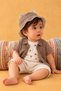 Muslin 4-Piece Baby Summer Shorts Set with Buttoned Ear Hat