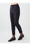 Black Plaid Patterned High Waist Cotton Blend Trousers - 5
