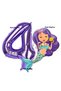 Mermaid 4th Birthday Balloon and Purple Number Balloon Birthday Party Balloon Set - 2
