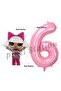 Diva LOL Doll 6 Years Old Balloon and Pink Number Balloon Birthday Party Set - 2