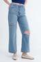 Ripped Detailed Jean Trousers Pn10034 - 4