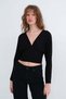 V-Neck Long Sleeve Blouse B1032 - 2