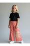 Girl's Floral Embroidered Wide-Leg Pants - 4