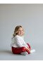Girl's High Waist Zippered Wide-Leg Red Leather Pants - 2