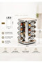 16-Piece Stainless Steel Glass Spice Rack Set with Wooden Lid and Metal Rotating Stand 16-Piece - 2