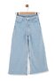 Girl's Stone Embellished Wide Leg Design Jean Trousers - 5
