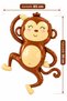 Cute Monkey Foil Balloon, Safari Themed Jungle Animals Kids Birthday Party Balloon 90cm - 2