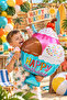 Ice Cream Foil Balloon Summer Pool Colorful Spring Themed Birthday Party Decoration 55 cm