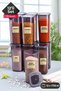 Set of 12 Jumbo Size Labeled Square Food Storage Containers 1750 ml - Hard Lid Large Jar