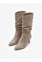 Iwon exclusive beige suede women's boot with gusset - 3