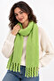 Puffy Green Soft Textured Women's Scarf Shawl Shoulder Shawl 50 cm X 190 cm - 4