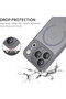 iPhone 17 Pro Max Case Magsafe Matte Surface Semi-Transparent Camera Section Closed Lenses Glass Fullarmor Cover - 7