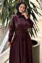 Missdalida Pocket Cover Shirt Collar Long Dress - 3