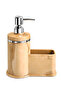 Stylish Silver Detailed Liquid Soap Dispenser with Sponge Holder for Kitchen or Bathroom, Domestic Production - 3