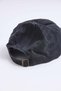 Black Vintage Style Washed Cotton Woven Fabric Flat Cap Hat with Adjustable Metal Buckle - 2