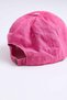 Pink Cotton Woven Fabric Vintage Style Washed Flat Shape Adjustable Metal Buckle Hat - 2