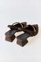 Brown Flexible Sole Stone Detailed Pointed Toe Slingback Mid-Heel Shoes - 4