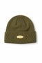 Khaki Knitted Textured Classic Form Folded Beanie with Practical Detailing, Suitable for Winter Use