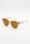 Honey Brown Bone Frame Retro Cat Eye Cornered Shape Daily Use Sunglasses - 2