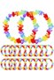 Hawaiian Floral Neck Necklace - Colorful Tropical Party Leisi 12 Pcs - 2