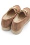 Tan Suede Textured Metal Accessory Detail Comfortable Sole Shoes Suitable for Daily Use - 4