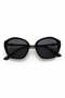 Black Bone Frame with Gold Metal Bridge Detail, Angular Shape Casual Sunglasses - 3
