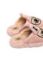 Light Pink Soft Plush Textured Practical Design House Slippers with Ears and Figure Detail - 3