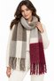 Mink Plush Textured Soft Knitted Wide Form Rasta Tassel Detailed Winter Accessory Shawl - 2