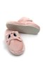 Pink Lightweight and Flexible Textured Closed-Front Tweety Embroidery Detailed House Slippers Suitable for Daily Use
