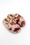 Burgundy Spotted Patterned Soft Plush Textured Closed-Front Lightweight Daily Indoor Slippers - 2