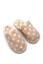 Cream Soft Textured Closed-Front Winter Non-Slip Sole Polka Dot Comfortable Form Home Slippers - 3