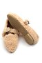 Mink Soft Plush Textured Metallic Buckle Detailed Comfortable Fit Daily Use Home Shoes - 4
