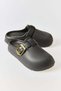 Black Closed-Front Single Buckle Non-Slip Sole Comfortable Slippers Suitable for Daily Use