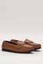 Tan Faux Leather Textured Lightweight Sole Metal Accessory Detail Comfortable Daily Ballet Flats - 2