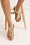 Silver Straw Sole Flip-Flop Design Sandals with Pineapple Accessories, Suitable for Daily Use - 3