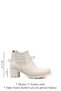 Women's Leather Thick Heeled Chelsea Boots - 3