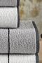 Valona 50 X 85 – 70 X140 cm Bath Towel Set of 4 |   Grey-Cream - 2