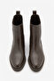 Women's Elastic Side Strap Heeled Casual Boots Espato Brown - 7