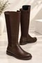 Fabric Knee-High Boots