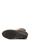 Women's Brown Zippered Wedge Heeled Genuine Leather Boots - 5