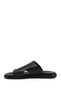 Men's Black Genuine Leather Slippers - 5