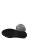 Women's Black Zippered Rubber Sole Genuine Leather Boots - 7