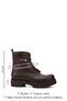 Women's Brown Antique Zippered Genuine Leather Boots - 2