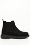 Black Suede Round Toe Women's Daily Chelsea Boots 35532
