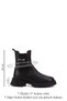 Women's Black Floater Thick Sole Genuine Leather Chelsea Boots - 3