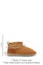 Women's Tan Suede Mini Genuine Leather Shearling Boots - 3
