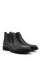 Men's Black Genuine Leather Zippered Boots - 3