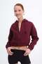 Raised Zippered Sweatshirt H3717-W9 - 2